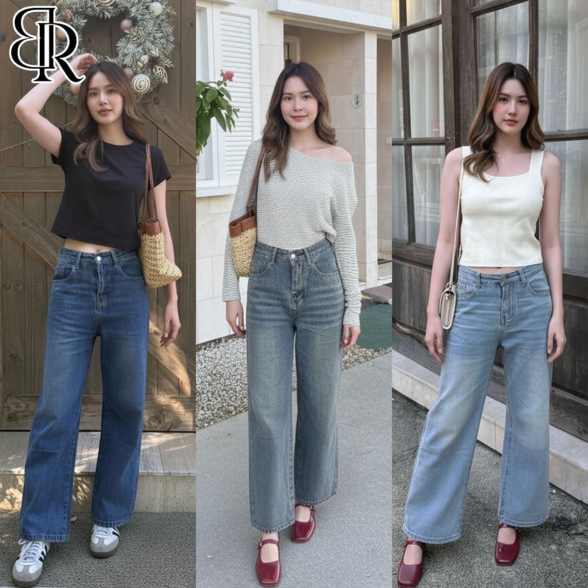 กางเกงยีนส์ทรงตรงหลวม — B&R Girl Fashion